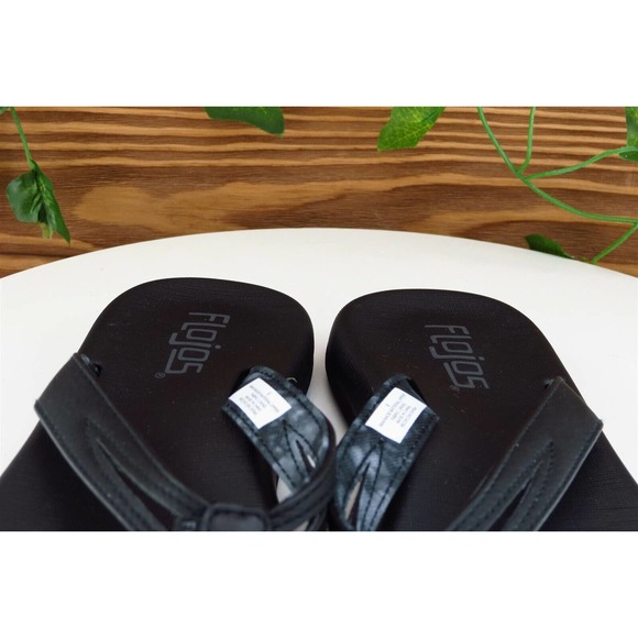 Flojos Sz 6 M Black Flip‎ Flop Synthetic Women Sandals - Picture 3 of 7